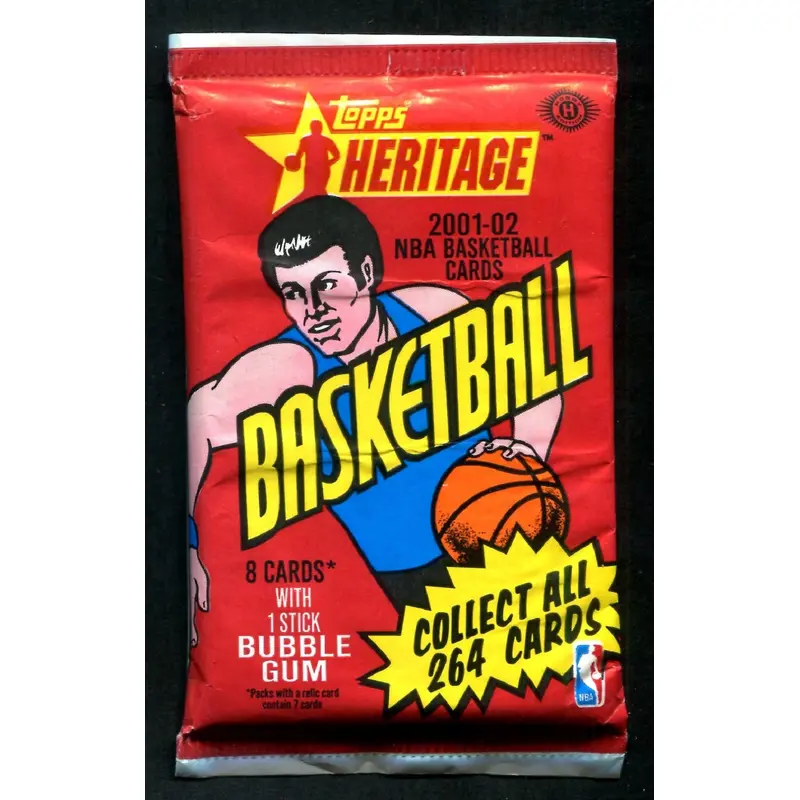 2001/02 Topps Heritage Basketball Unopened Pack (Hobby) (8)