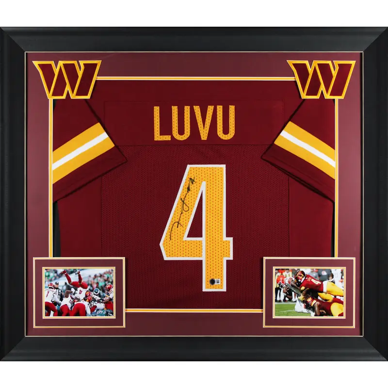 Frankie Luvu Authentic Signed Maroon Pro Style Framed Jersey BAS Witnessed