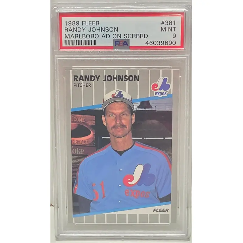 Randy Johnson 1989 Fleer Rookie Marlboro Ad #381 PSA 9 Mint