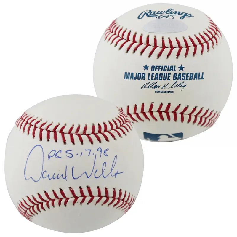 Yankees David Wells "PG 5.17.98" Authentic Signed Oml Baseball Steiner