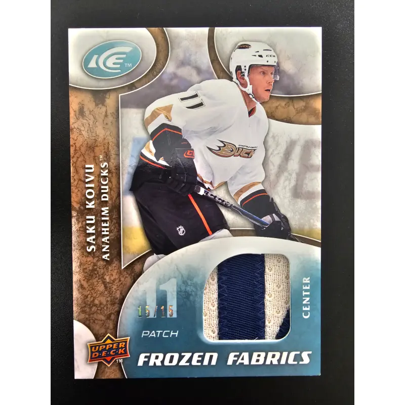 2009-10 Upper Deck Ice - Frozen Fabrics Patch - Saku Koivu #FR-SK /15