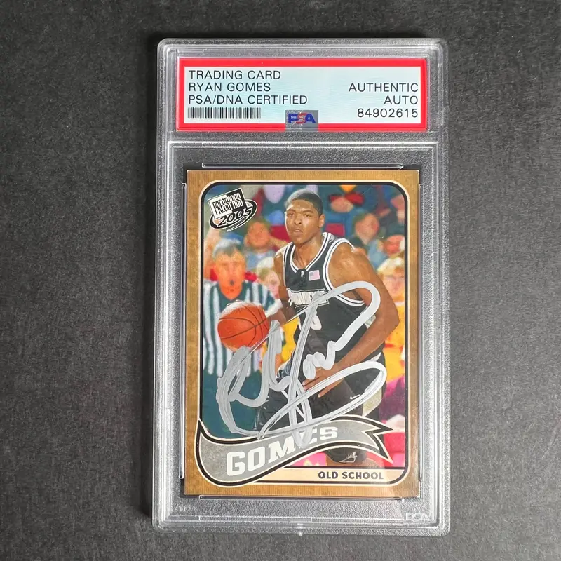 2005-06 Press Pass #7 Ryan Gomes Signed AUTO PSA Slabbed Providence