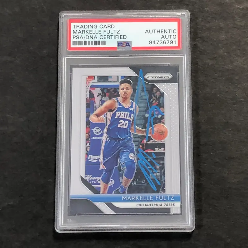 2018-19 Panini Prizm #229 Markelle Fultz Signed Card PSA Slabbed RC 76ers