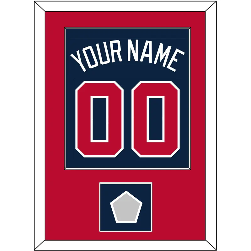 Atlanta Name, Number & World Series Champions Patch - Alternate Road Blue - Single Mat 2