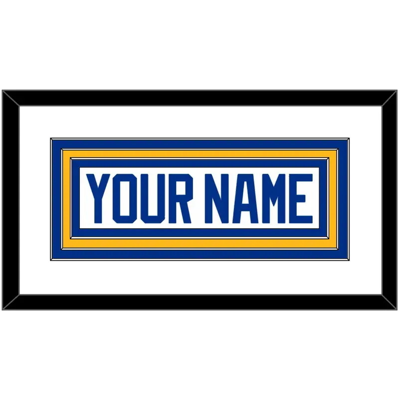 Buffalo Nameplate - Road White - Triple Mat 1