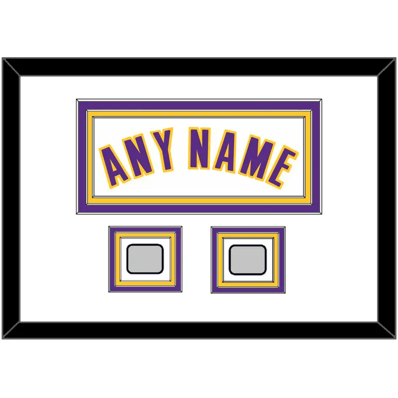 Los Angeles Name & 2 Finals Patches - Alternate White (2002-2018) - Triple Mat 1