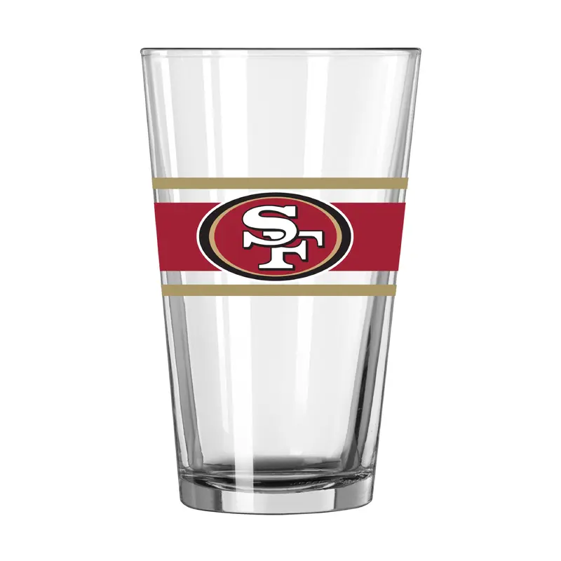 San Francisco 49ers 16oz Stripe Pint Glass