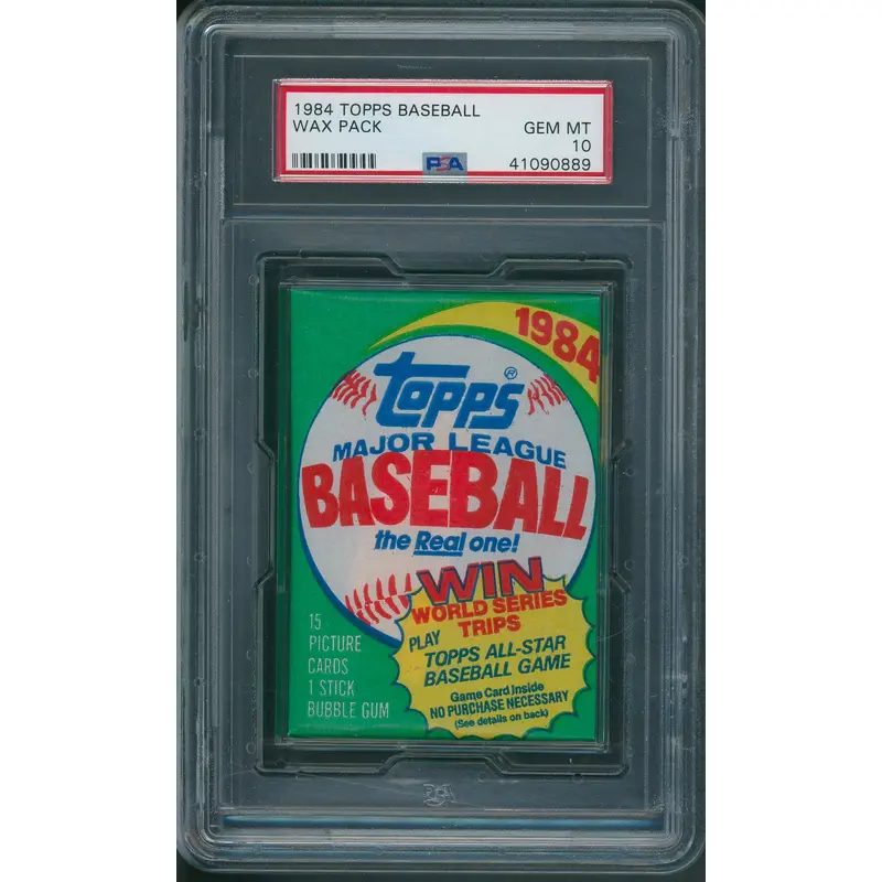 1984 Topps Baseball Unopened Wax Pack PSA 10