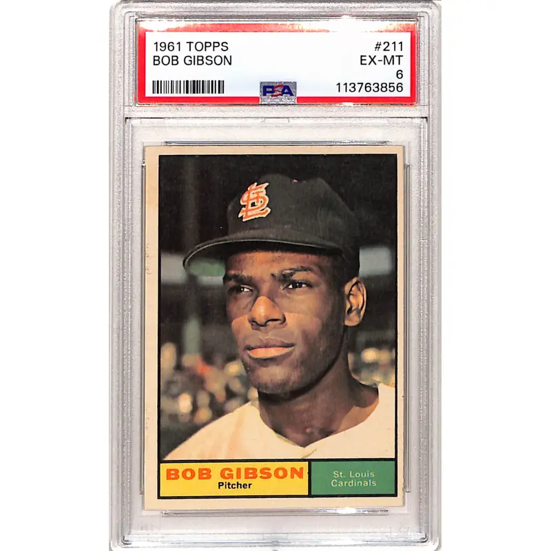 Bob Gibson 1961 Topps #211 PSA 6 Ex-Mint