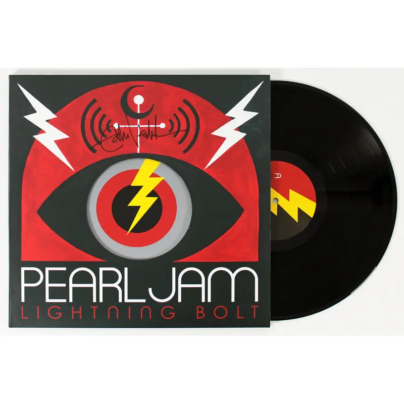 Eddie Vedder Pearl Jam Signed Lightning Bolt Album Cover W/ Vinyl JSA #YY31954
