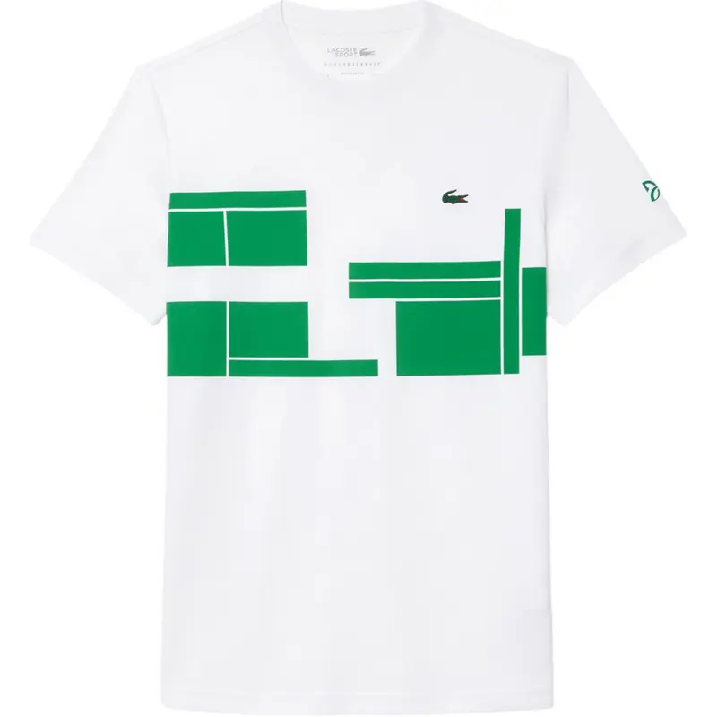 LACOSTE MENS T SHIRT WHITE TH2525 FXT