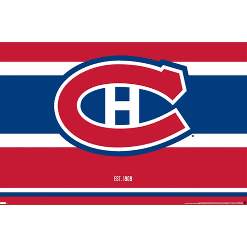Montreal Canadiens "Est. 1909" Official NHL Hockey Team Logo Poster - Costacos Sports