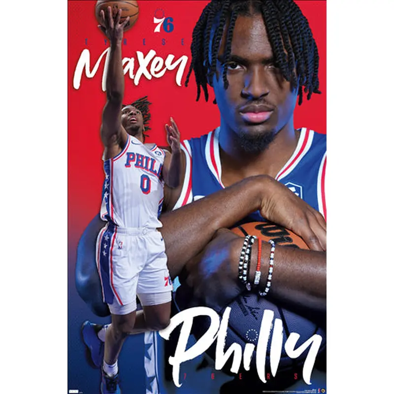 Tyrese Maxey "Superstar" Philadelphia 76ers NBA Basketball Poster - Costacos Sports