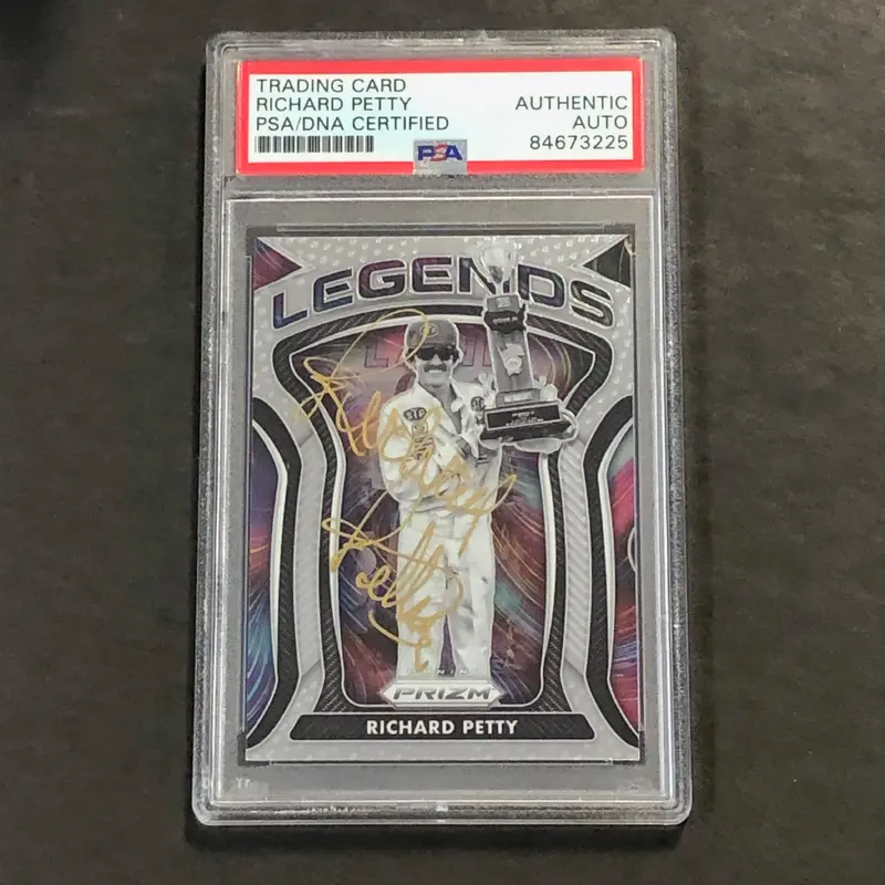 2021 Panini Prizm Racing Legends #82 Richard Petty Signed Card PSA Slabbed Nascar