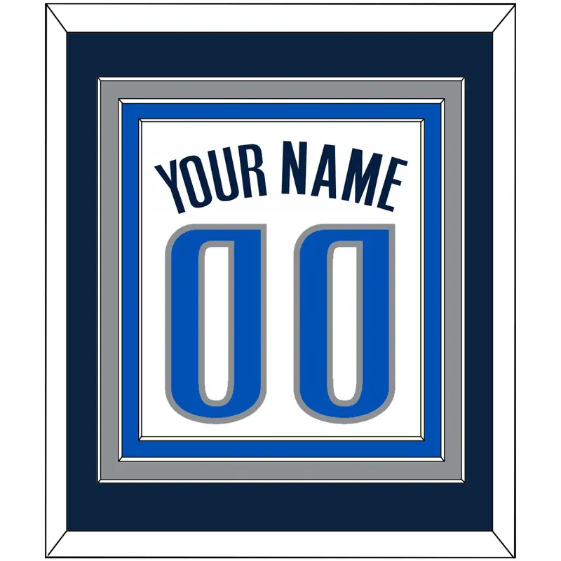Dallas Name & Numbers - Home White (2001-2017) - Triple Mat 2