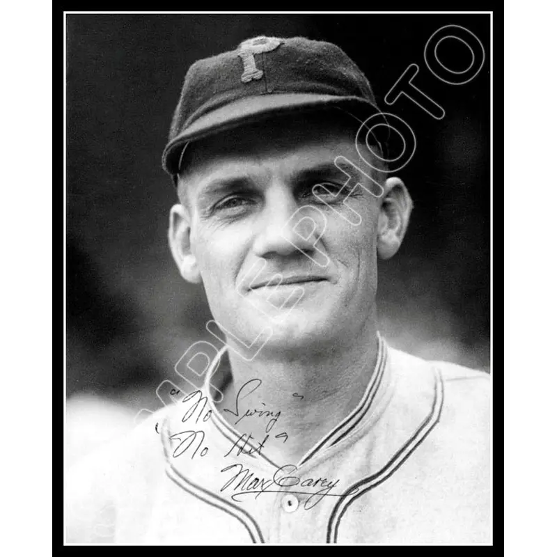 Max Carey 8X10 Photo - Autographed Pittsburgh Pirates - 156