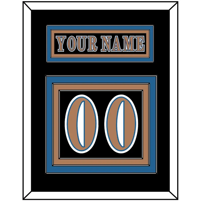 Washington Nameplate & Number (Back) - Road Black (1997-2007) - Triple Mat 3