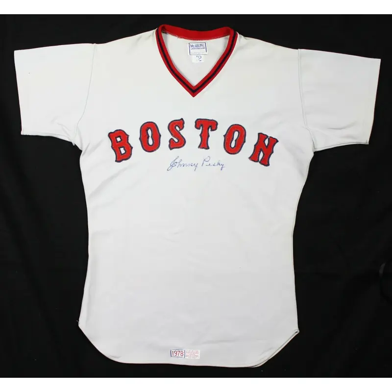 1978 Johnny Pesky Signed Game Used Boston Red Sox Jersey MEARS COA A10