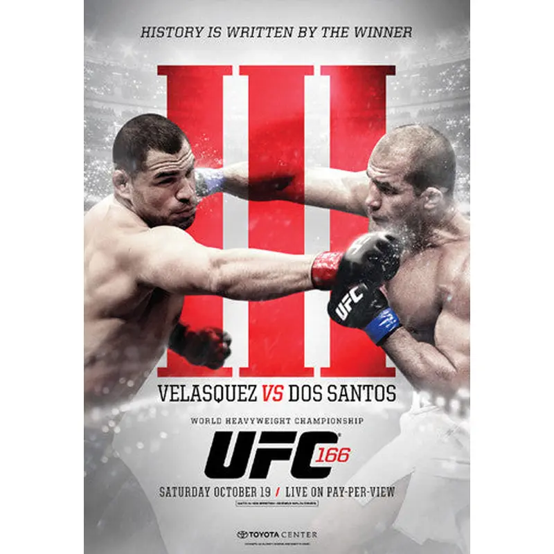 UFC 166 Official Event Poster (Velasquez vs. Dos Santos III) - Houston 10/19/2013