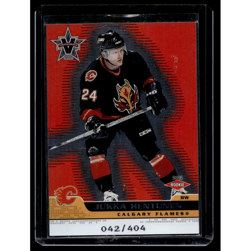 2001-02 Pacific Vanguard - Rookie - Jukka Hentunen #105 /404 RC