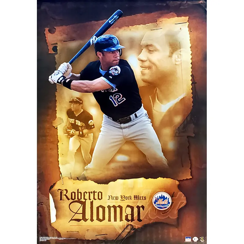 Roberto Alomar "Masterpiece" New York Mets MLB Action Poster - Starline 2002
