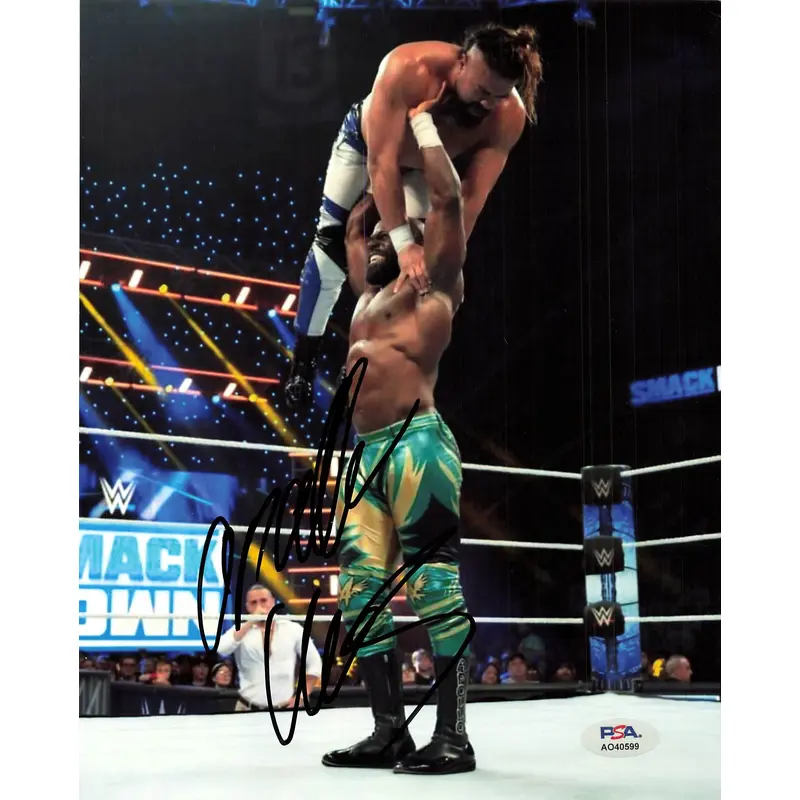 Apollo Crews signed 8x10 photo PSA/DNA Autographed WWE