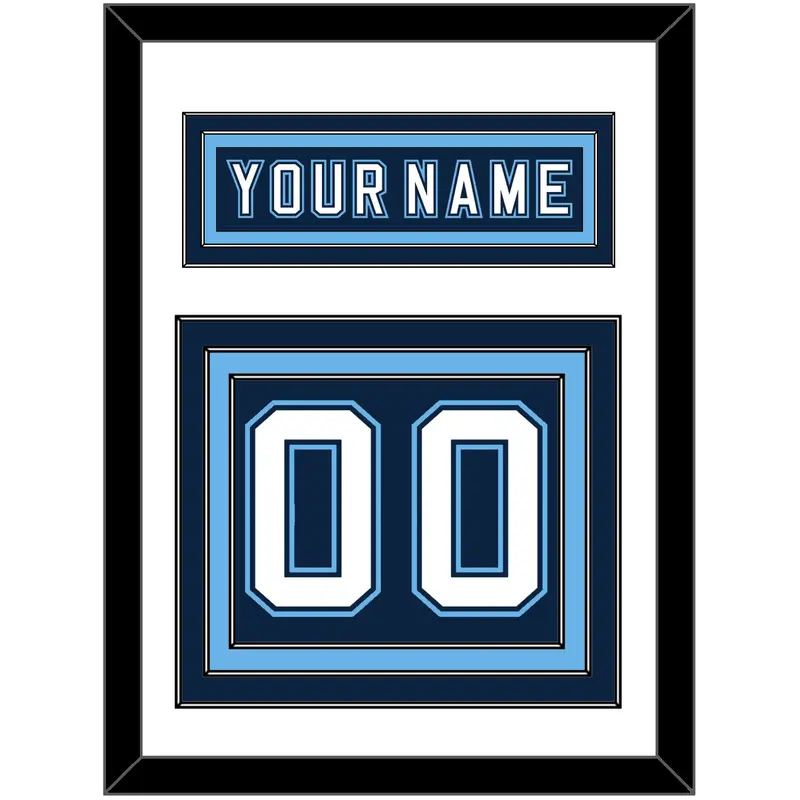 Maine Nameplate & Number (Back) - Road Navy Blue - Triple Mat 1