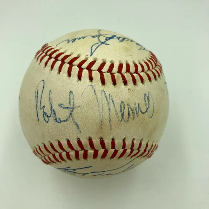 Robert Merrill Elston Howard 1980 NY Yankees Old Timers Day Signed Baseball JSA