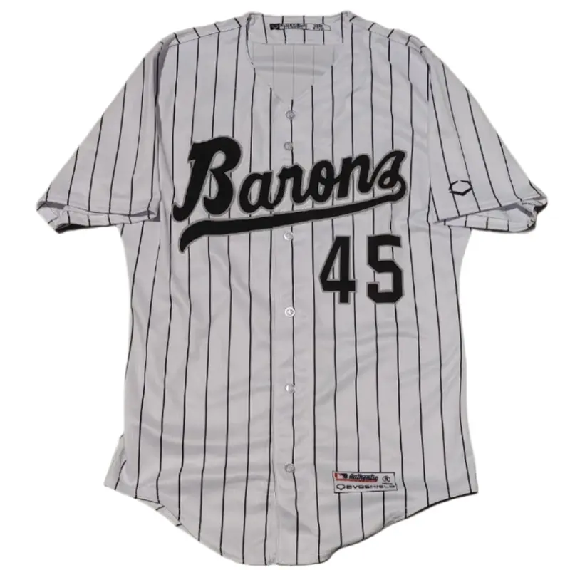 #45 Barons Authentic Cut Pinstripe Jersey