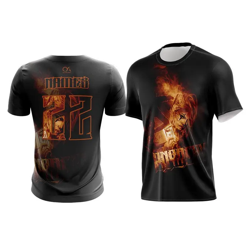 Anarchy Girl On Fire Short Sleeve Shirt (Customized Buy-In)