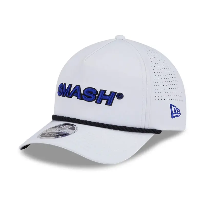 Smash LIV Golf 2025 White 9FORTY M-Crown A-Frame Adjustable Cap