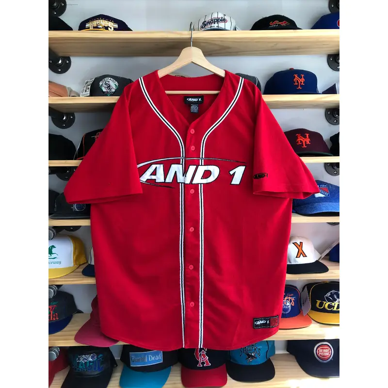 Vintage AND1 Basketball Baseball Jersey Size 2XL