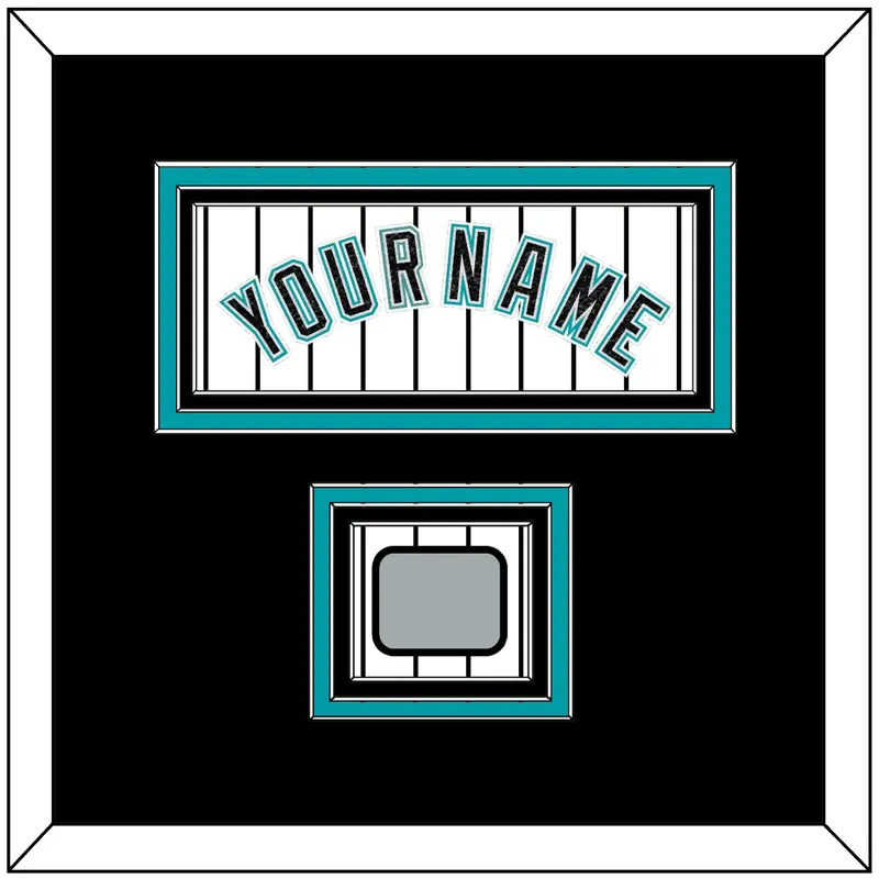 Florida Name & World Series Patch - Home White Pinstripes (2003-2011) - Triple Mat 3