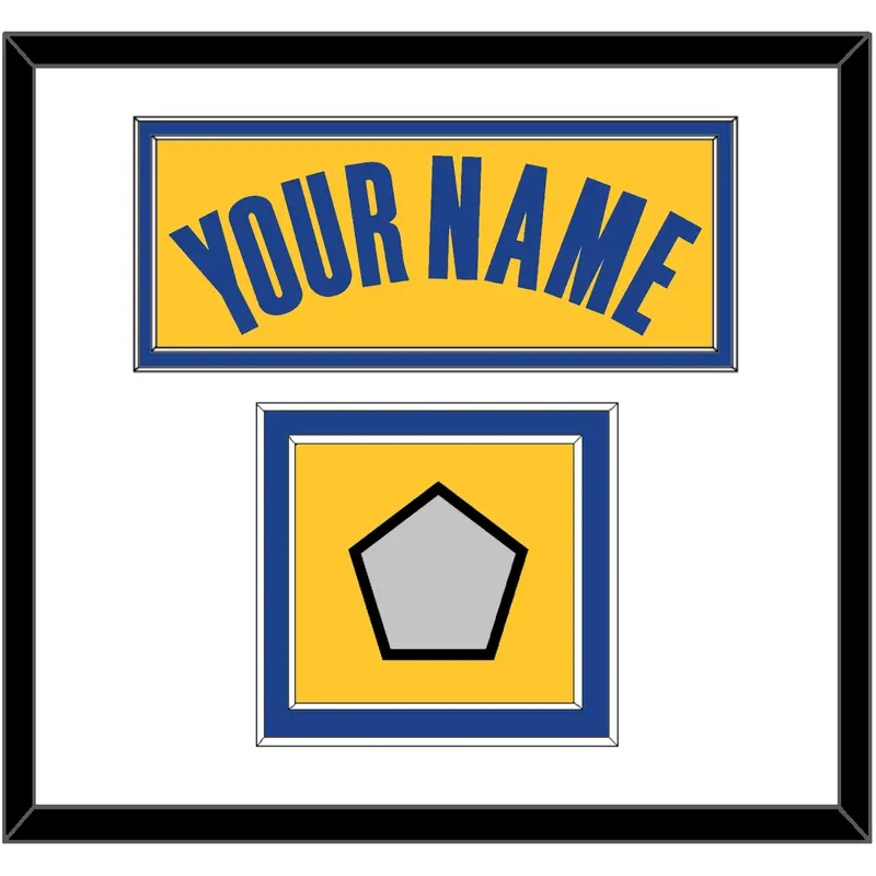 Golden State Name & Champions Patch - Yellow Statement (2019-2022) - Double Mat 1