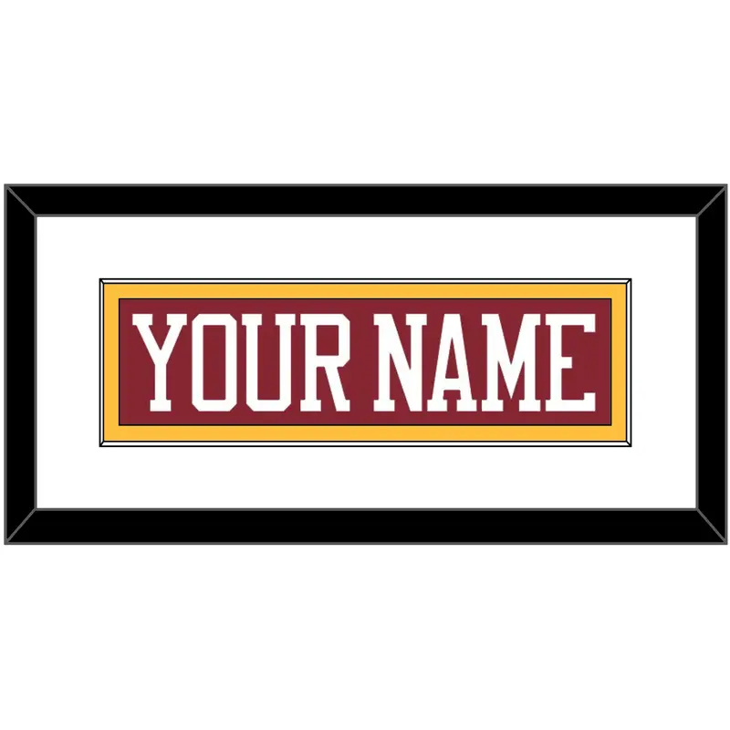 Minnesota Hockey Nameplate - Road Maroon - Single Mat 1
