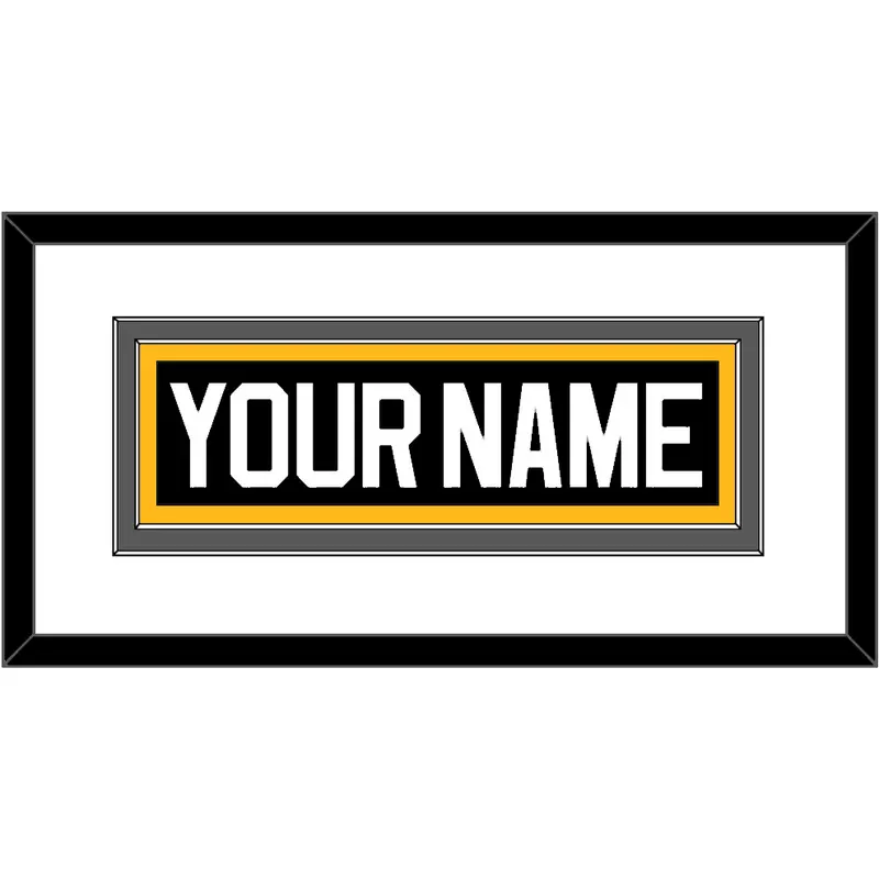 Pittsburgh Nameplate - Road/Alternate Black (1995-2002) - Double Mat 2
