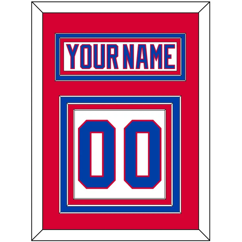 Washington Nameplate & Number (Back) - Alternate White (2011-2015) - Triple Mat 2