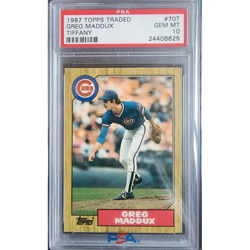 Greg Maddux 1987 Topps Traded Tiffany #70T PSA 10 Gem Mint