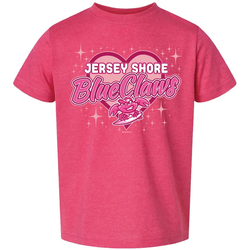 Jersey Shore BlueClaws Toddler Hot Pink T-Shirt