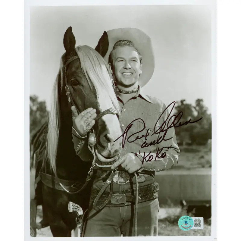 Rex Allen Colorado Sundown "And Koko" Authentic Signed 8x10 Photo BAS #BL81291