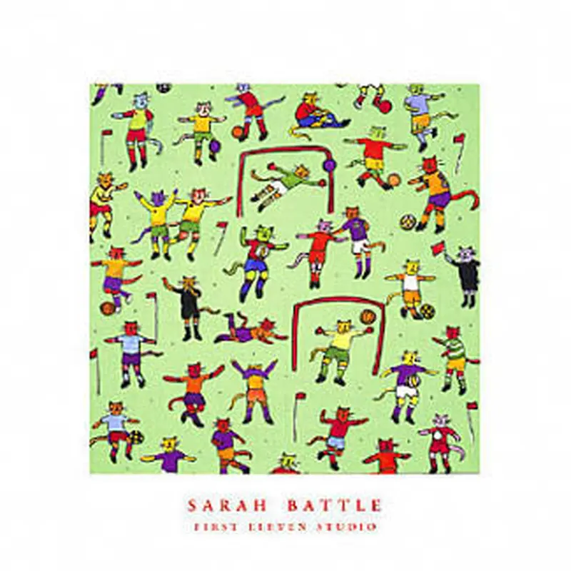 Soccer "Football Cats" by Sarah Battle Art Poster Print - The Art Group 1999