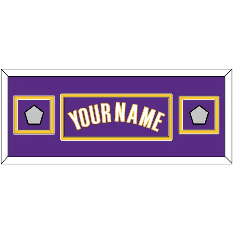 Los Angeles Name & 2 Champions Patches - Road Purple (1999-2004) - Double Mat 4