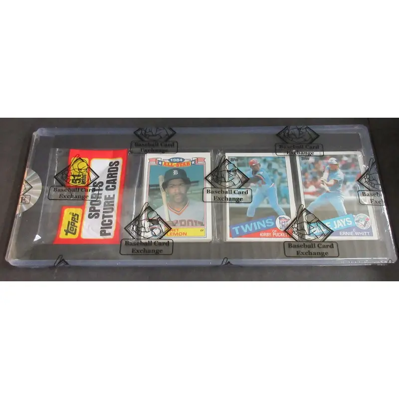 1985 Topps Baseball Unopened Rack Pack (Puckett Top) (BBCE)