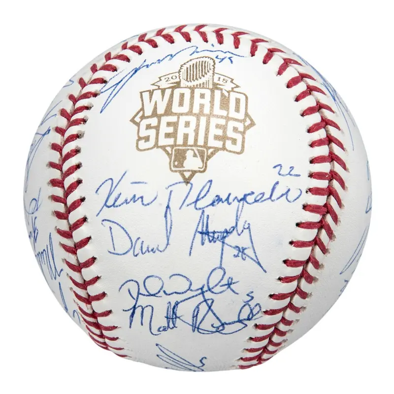 Beautiful 2015 New York Mets Team Signed World Series Baseball 30 Sigs PSA DNA