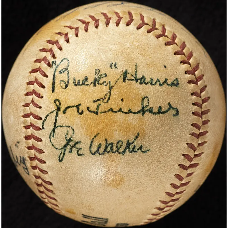 Joe Tinker Hall Of Fame Multi Signed Baseball Chicago Cubs Dec. 1948 JSA COA