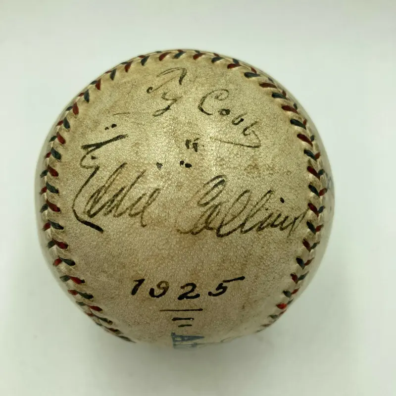 The Finest Babe Ruth Ty Cobb Walter Johnson 1925 HOF Signed Baseball PSA DNA