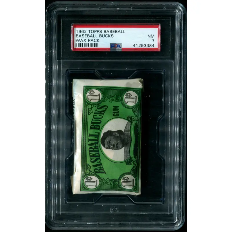 1962 Topps Baseball Bucks Unopened Wax Pack PSA 7