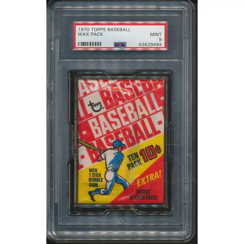1970 Topps Baseball Unopened Wax Pack PSA 9