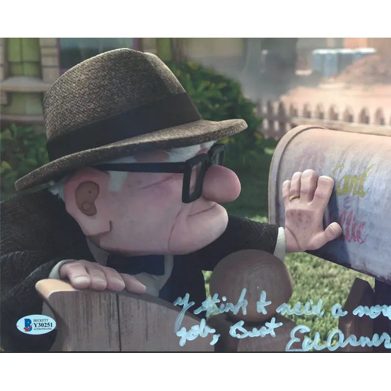 Ed Asner UP "I think I need a new job" Authentic Signed 8x10 Photo BAS #Y30251
