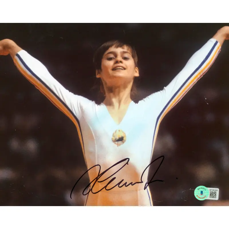 Nadia Comneci Authentic Signed 8x10 Photo Autographed BAS #BF06368